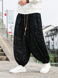 Plus Size Bamboo Jacquard Baggy Corduroy Pants for Men