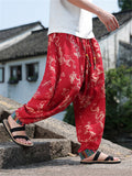 Men's Loong Graphic Ethnic Style Ice Silk Pants