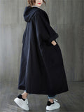 Casual Large Pocket Long Trench Coat for Women