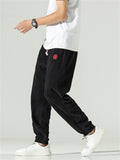 Chinese Style Embroidered Corduroy Pants for Male