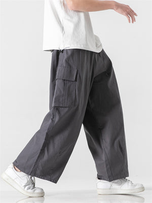 Men's Leisure Workwear Multi-Pocket Straight Leg Pants