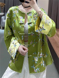 Women's Chinese Style Knot Button Floral Embroideried Jacket