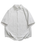 Men's Retro Tang Suit Stripe Stand Collar Summer Linen Shirt