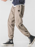 Men's High Street Style Casual Ankle Tied Cargo Pants