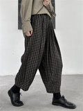 Women's Spring Plaid Relaxed Harem Pants