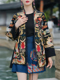 Women's Loong Embroidered Lace-Up Ethnic Style Jacket