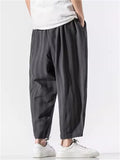 Men's Contrast Color Striped Fashion Cotton Linen Pants