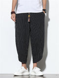 Oversized Hard-wearing Plain & Stripe Pants for Male