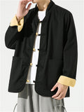 Men's Chinese Martial Arts Training Corduroy Reversible Jacket