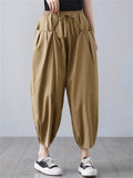 Loose Fit Plain Summer Comfortable Pants for Women