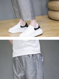 Loose Cozy Cotton Linen Ankle Length Casual Pants for Men