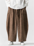 Men's Chinese Style Autumn Oversized Thick Pants