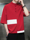 Popular Contrast Color Splicing T-shirts for Men