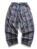 Men's Daily Wear Loose Summer Plaid Casual Pants