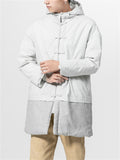 Men's Mid-length Splice Single-breasted Leisure Outerwear