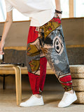 Men's Stylish Retro Graphic Print Ankle Banded Pants