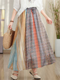 Female Holiday Elastic Waist Rainbow Print A-Line Skirts