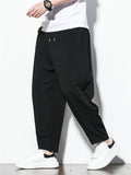 Chinese Style Men's Trendy Casual Drawstring Trousers