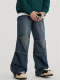 Streetwear Baggy Straight-Leg Denim Pants for Men