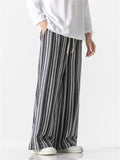 Men's Autumn Winter New Baggy Striped Pants