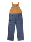 Men's Fashion Leisure Contrast Color Denim Overalls