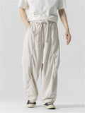 Men's Warm Corduroy Pants with Waistband for Autumn Winter