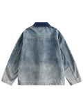 Women's Retro Patchwork Chinese Style Denim Chore Jacket