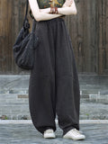 Women's Original Design Zen Style Oversized Ramie Linen Lantern Pants