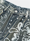 Cashew Flower Printing Hip Hop Jeans for Men