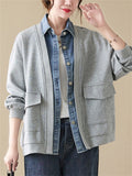 Women's Fake Two Pieces Denim Splicing Lapel Button Baseball Jacket