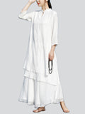 Female Relaxed White Shirt Wide Leg Pants Set