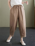 Women's Lace Patchwork Loose Cozy Linen Pants