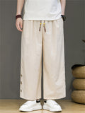 Men's Casual Drawstring Cotton Linen Street Pants