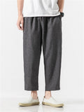 Oriental Style Men's Lightweight Linen Pants for Daily Wear