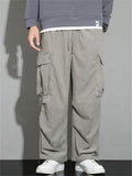 Men's Autumn Corduroy Multi-Pocket Drawstring Cargo Pants