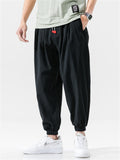 Harajuku Cotton Linen Oversized Sweatpants for Men