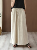 Women's Summer Comfortable Linen Yoga Wide Leg Pants