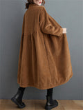 Women's Stylish Corduroy Long Coat for Winter