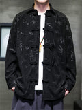 Men's Chinese Style Lapel Bamboo Corduroy Jacket