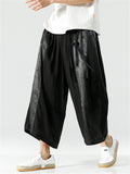 Chinese Style Cloud Jacquard Tassel Button Pants for Men