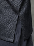 Men's Vintage Snakeskin Jacquard Knot Button Jacket