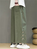 Men's Casual Drawstring Cotton Linen Street Pants