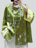 Women's Chinese Style Knot Button Floral Embroideried Jacket