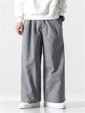 Men's Simple Cotton Linen Loose Straight-Leg Pants