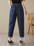 Summer Thin Female Large Size Drawstring Jeans