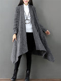 Female Cozy Elegant Irregular Mid-length Cape Coats