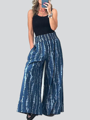 Women's Super Loose Wide Leg Printed Pants