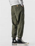 Men's High Street Style Casual Ankle Tied Cargo Pants