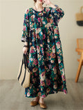 Women's Beautiful Floral Printing Loose Maxi Dresses