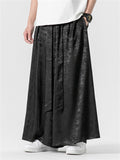 Men's Summer Lace Up Loose Staight-Leg Hakama Pants